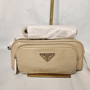 Prada Nappa Antique Leather Multi-Pocket Shoulder Bag